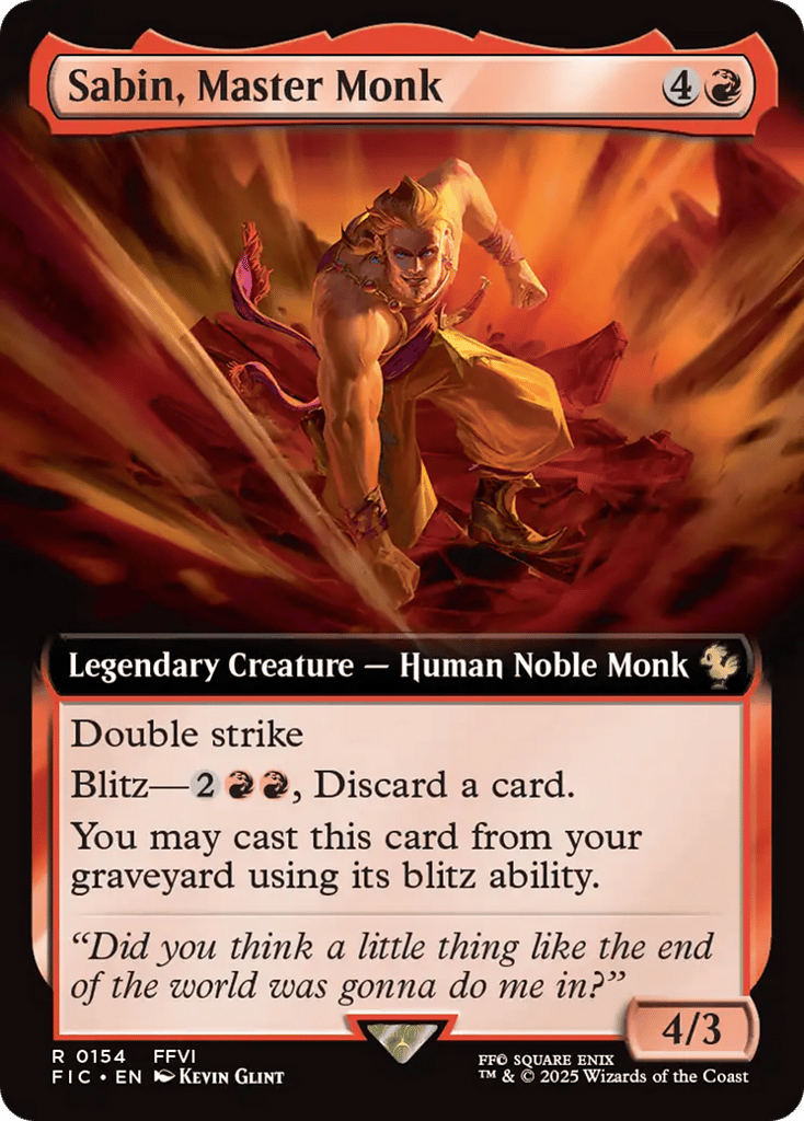 Sabin, Master Monk