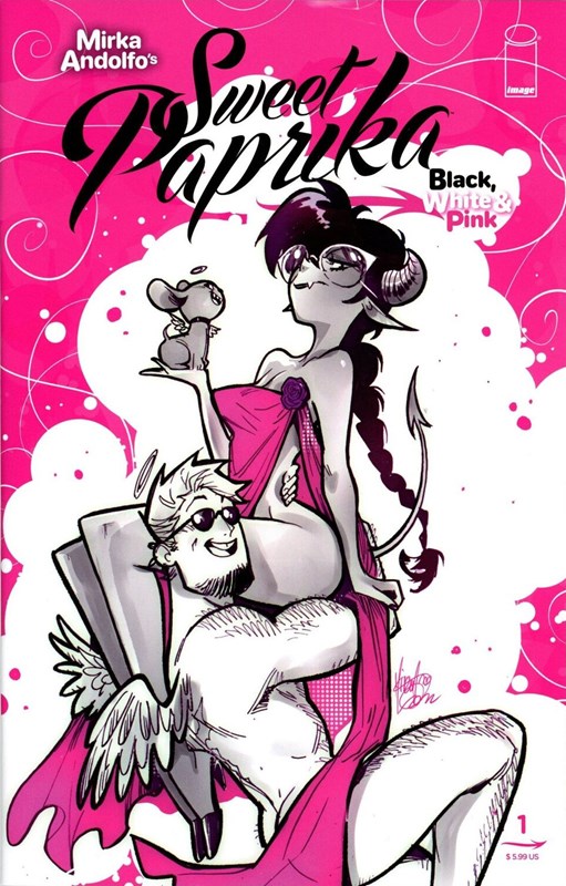 MIRKA ANDOLFO'S SWEET PAPRIKA BLACK, WHITE & PINK #1