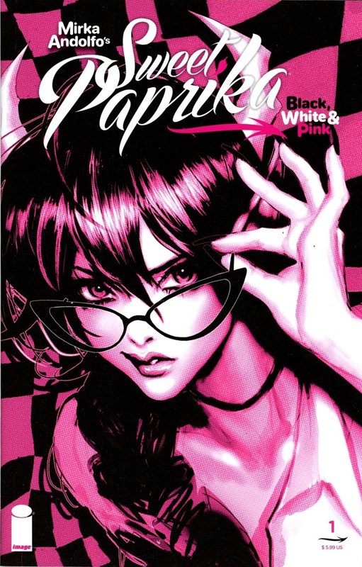 MIRKA ANDOLFO'S SWEET PAPRIKA BLACK, WHITE & PINK #1C