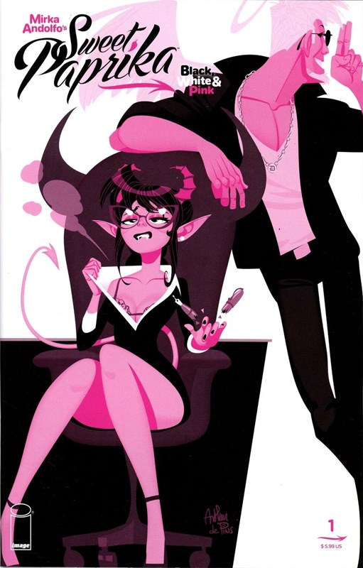 MIRKA ANDOLFO'S SWEET PAPRIKA BLACK, WHITE & PINK #1D