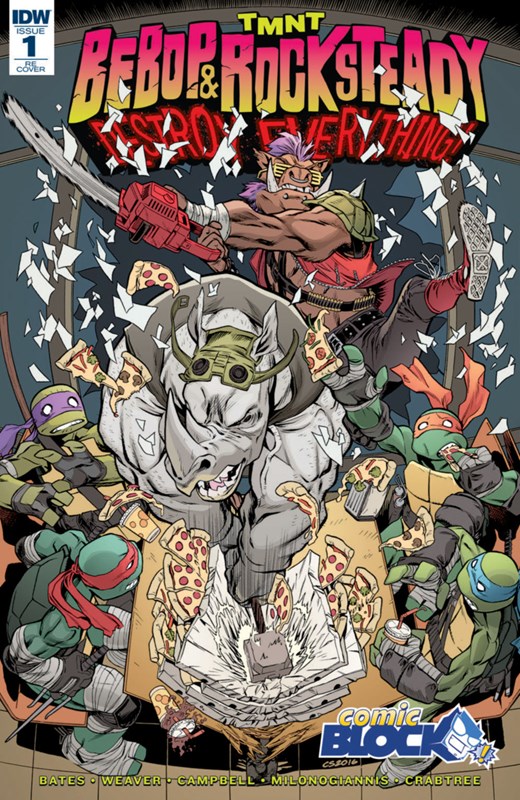 TEENAGE MUTANT NINJA TURTLES BEBOP & ROCKSTEADY DESTROY EVERYTHING #1-BLOCK
