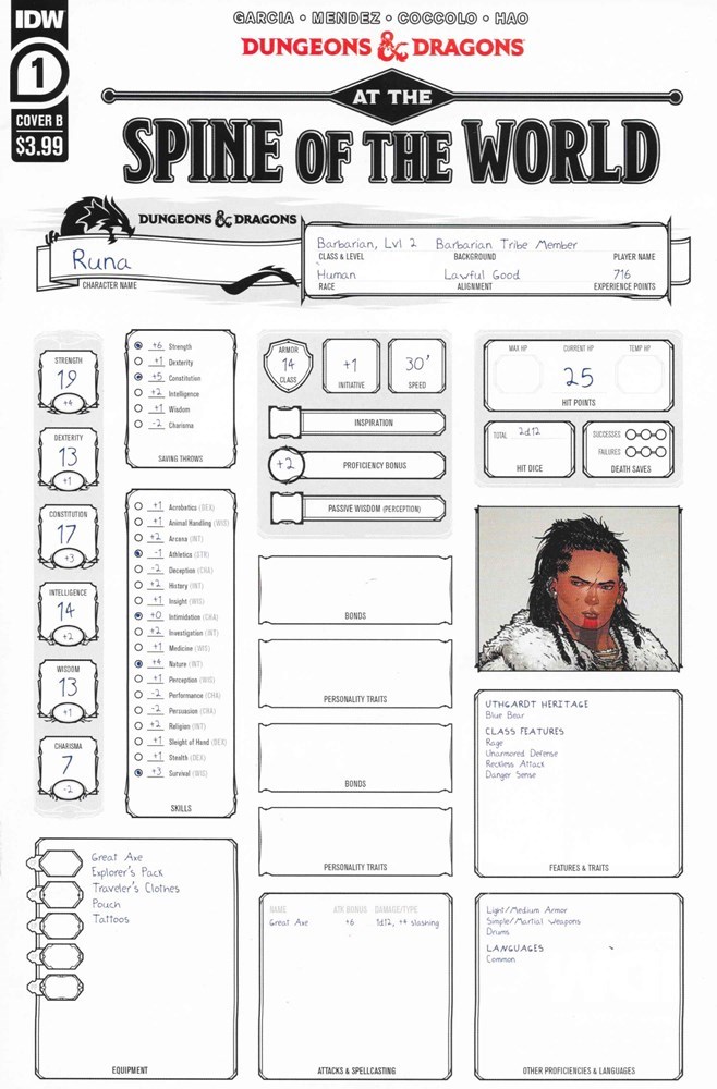 DUNGEONS & DRAGONS: AT THE SPINE OF THE WORLD #1B