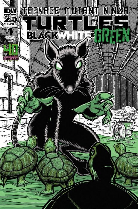 TEENAGE MUTANT NINJA TURTLES: BLACK, WHITE, & GREEN #1C