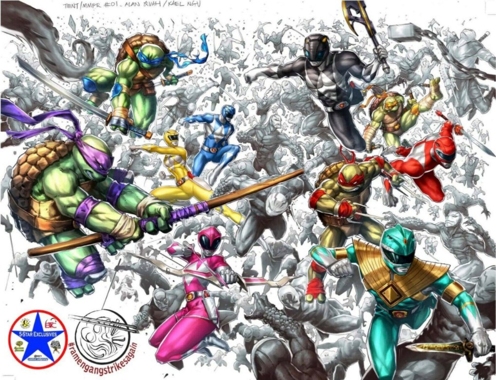 MIGHTY MORPHIN POWER RANGERS/TEENAGE MUTANT NINJA TURTLES #1-5STAR