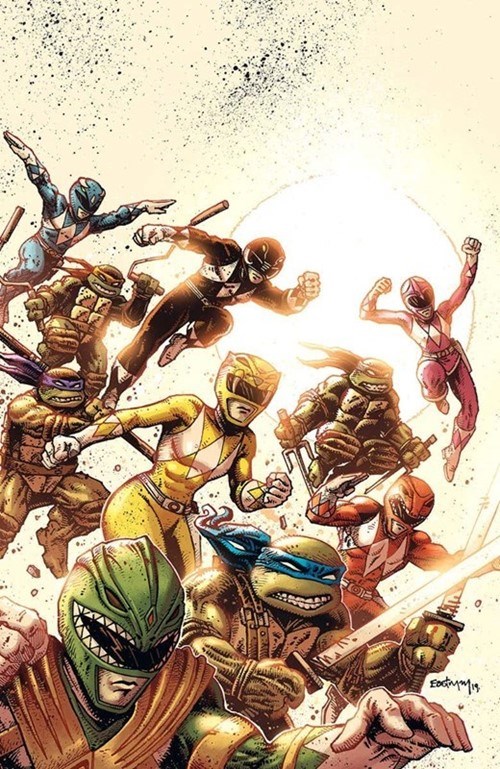 MIGHTY MORPHIN POWER RANGERS/TEENAGE MUTANT NINJA TURTLES #1-FOC-F
