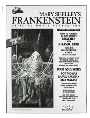 MARY SHELLY'S FRANKENSTEIN #1-SDCC