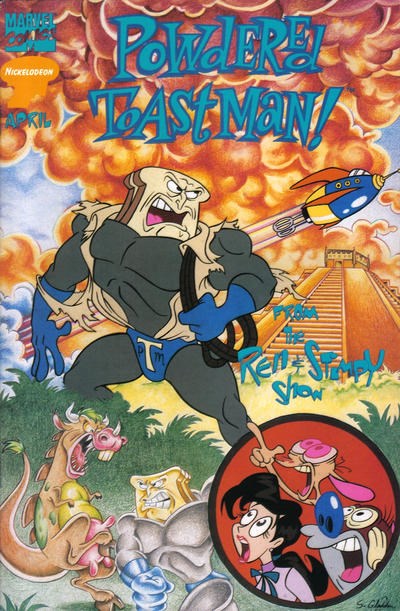 REN & STIMPY SHOW: POWDERED TOAST MAN'S CEREAL SERIAL #nn (5)