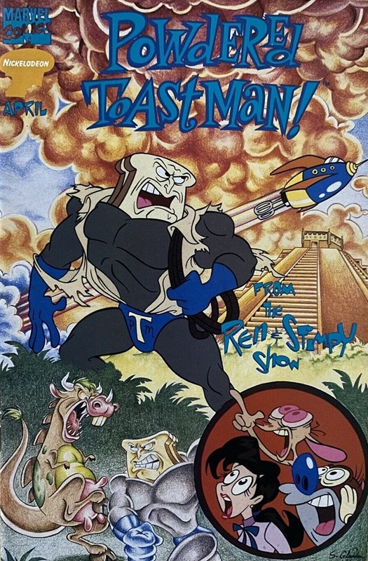 REN & STIMPY SHOW: POWDERED TOAST MAN'S CEREAL SERIAL #nn (5)B