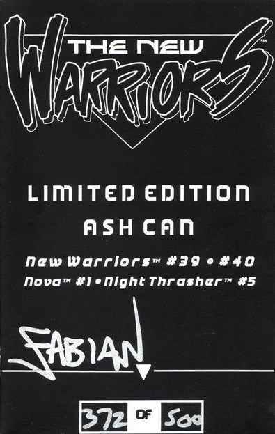 NEW WARRIORS, THE: ASHCAN #nnB