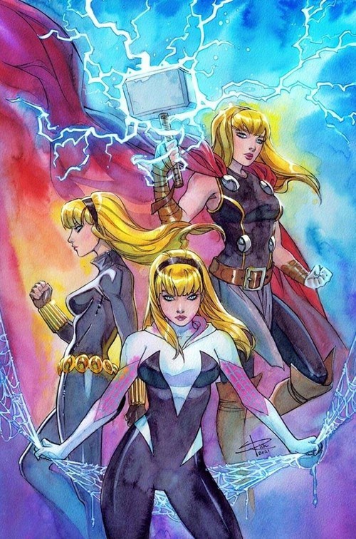 SPIDER-GWEN: GWENVERSE #1-ILLUM-B