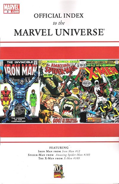OFFICIAL INDEX TO THE MARVEL UNIVERSE #3