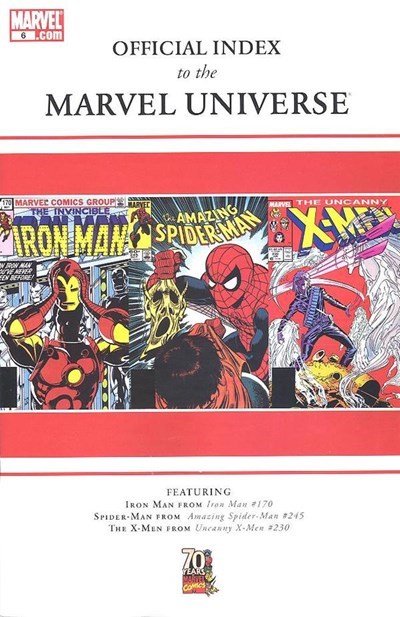 OFFICIAL INDEX TO THE MARVEL UNIVERSE #6