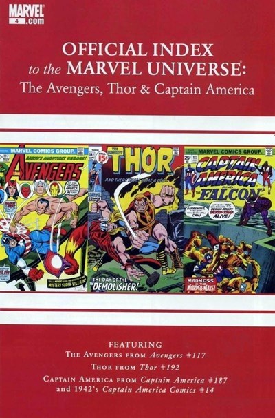 OFFICIAL INDEX TO THE MARVEL UNIVERSE: THE AVENGERS, THOR & CAPTAIN AMERICA #4