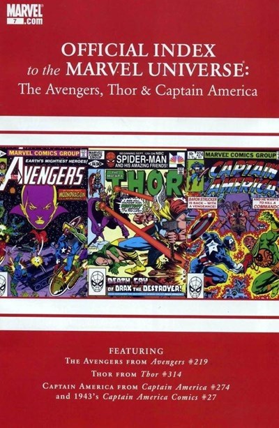 OFFICIAL INDEX TO THE MARVEL UNIVERSE: THE AVENGERS, THOR & CAPTAIN AMERICA #7