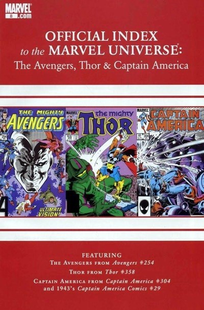OFFICIAL INDEX TO THE MARVEL UNIVERSE: THE AVENGERS, THOR & CAPTAIN AMERICA #8