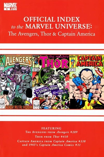 OFFICIAL INDEX TO THE MARVEL UNIVERSE: THE AVENGERS, THOR & CAPTAIN AMERICA #9