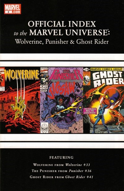 WOLVERINE, PUNISHER & GHOST RIDER: OFFICIAL INDEX TO THE MARVEL UNIVERSE #2