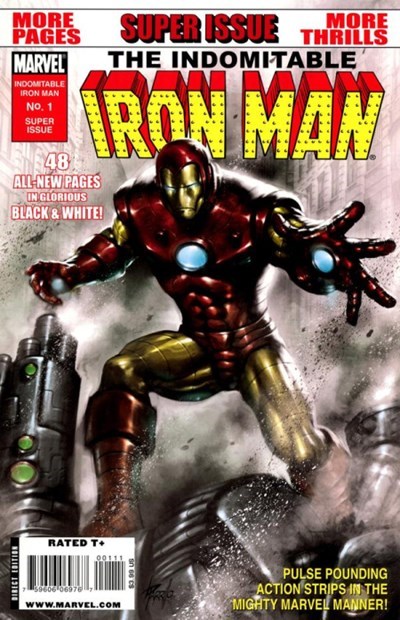 INDOMITABLE IRON MAN BLACK AND WHITE #1