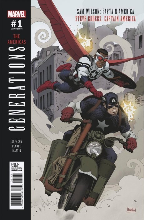 GENERATIONS: SAM WILSON CAPTAIN AMERICA & STEVE ROGERS CAPTAIN AMERICA #1B
