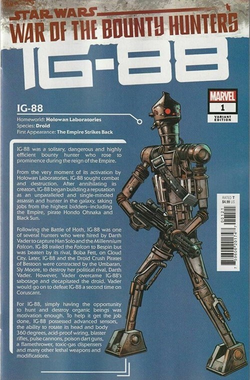 STAR WARS: WAR OF THE BOUNTY HUNTERS - IG-88 #1B