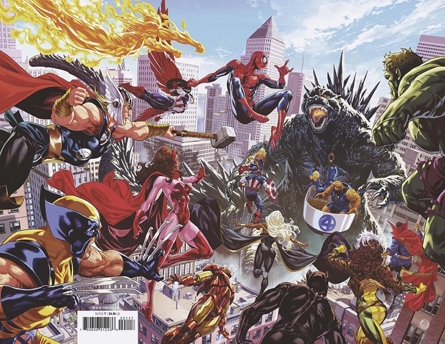 Godzilla Destroys The Marvel Universe #1-RI-B
