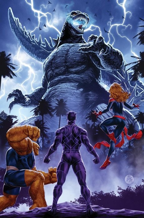 Godzilla Destroys The Marvel Universe #4-RI-E