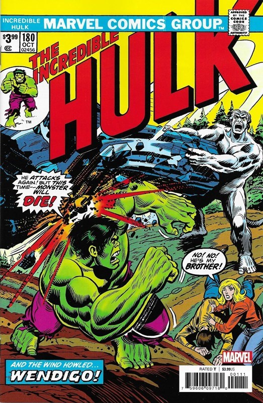 INCREDIBLE HULK: FACSIMILE EDITION #180 (2020)