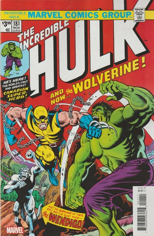 INCREDIBLE HULK: FACSIMILE EDITION #181 (2019)