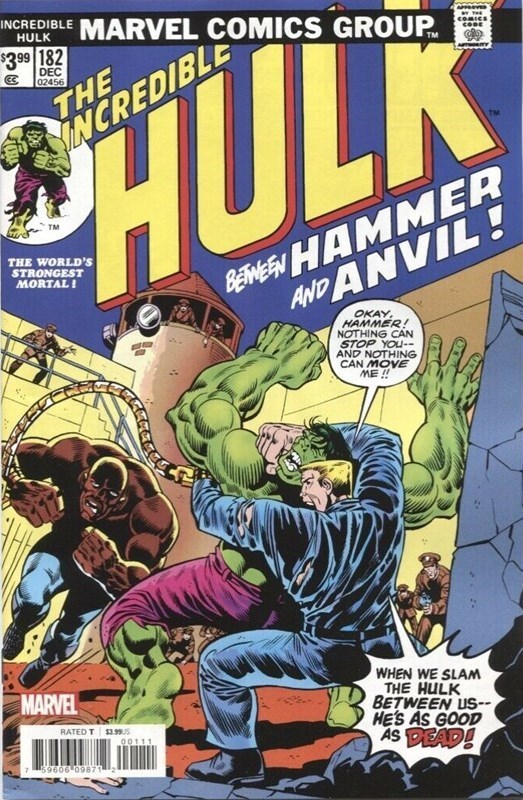 INCREDIBLE HULK: FACSIMILE EDITION #182 (2020)