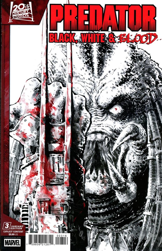 PREDATOR: BLACK, WHITE & BLOOD #3-RI