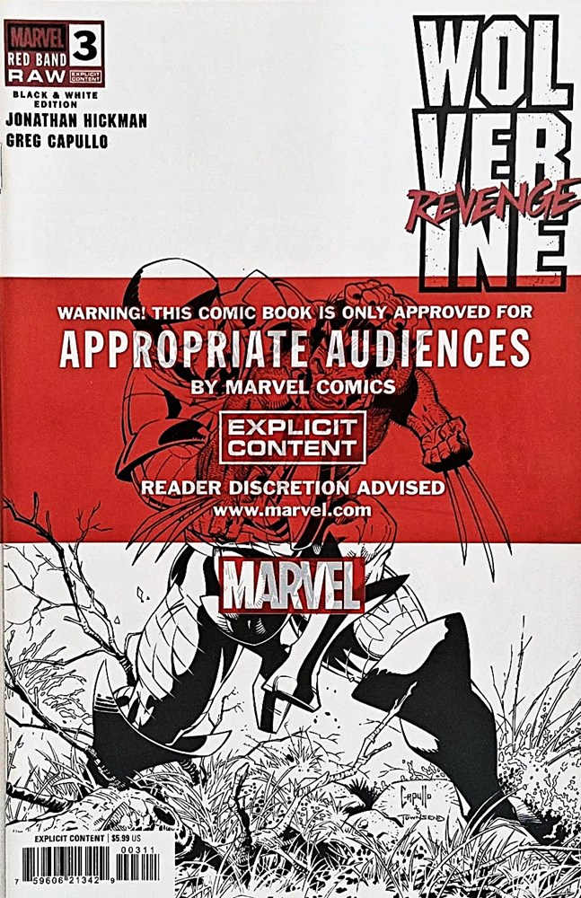 Wolverine: Revenge - Red Band: Raw Black & White Edition #3