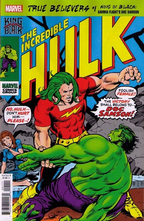 TRUE BELIEVERS: KING IN BLACK -- GAMMA FLIGHT'S DOC SAMSON #1