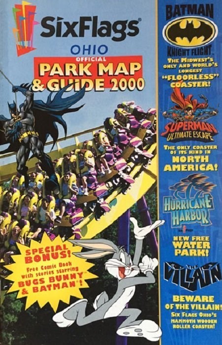 SIX FLAGS OFFICIAL PARK MAP & GUIDE 2000 #1B