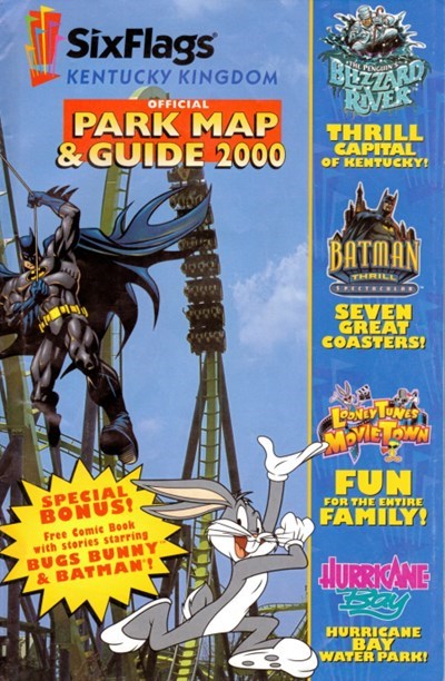SIX FLAGS OFFICIAL PARK MAP & GUIDE 2000 #1I