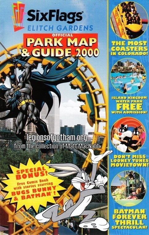 SIX FLAGS OFFICIAL PARK MAP & GUIDE 2000 #1K