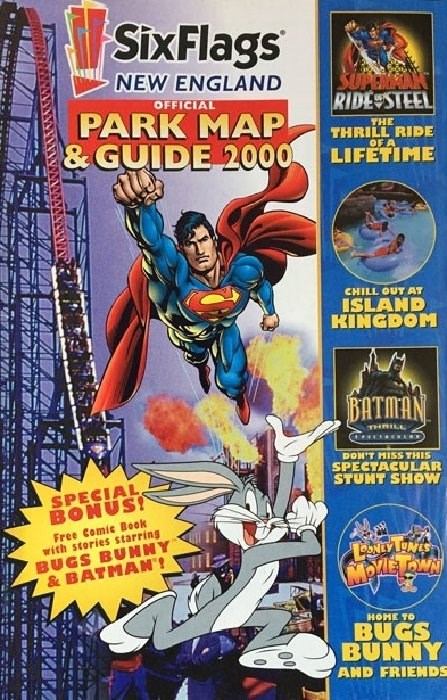 SIX FLAGS OFFICIAL PARK MAP & GUIDE 2000 #1L